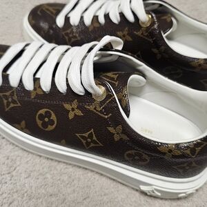 Louis Vuitton Monogram Brown and Gold Sneakers